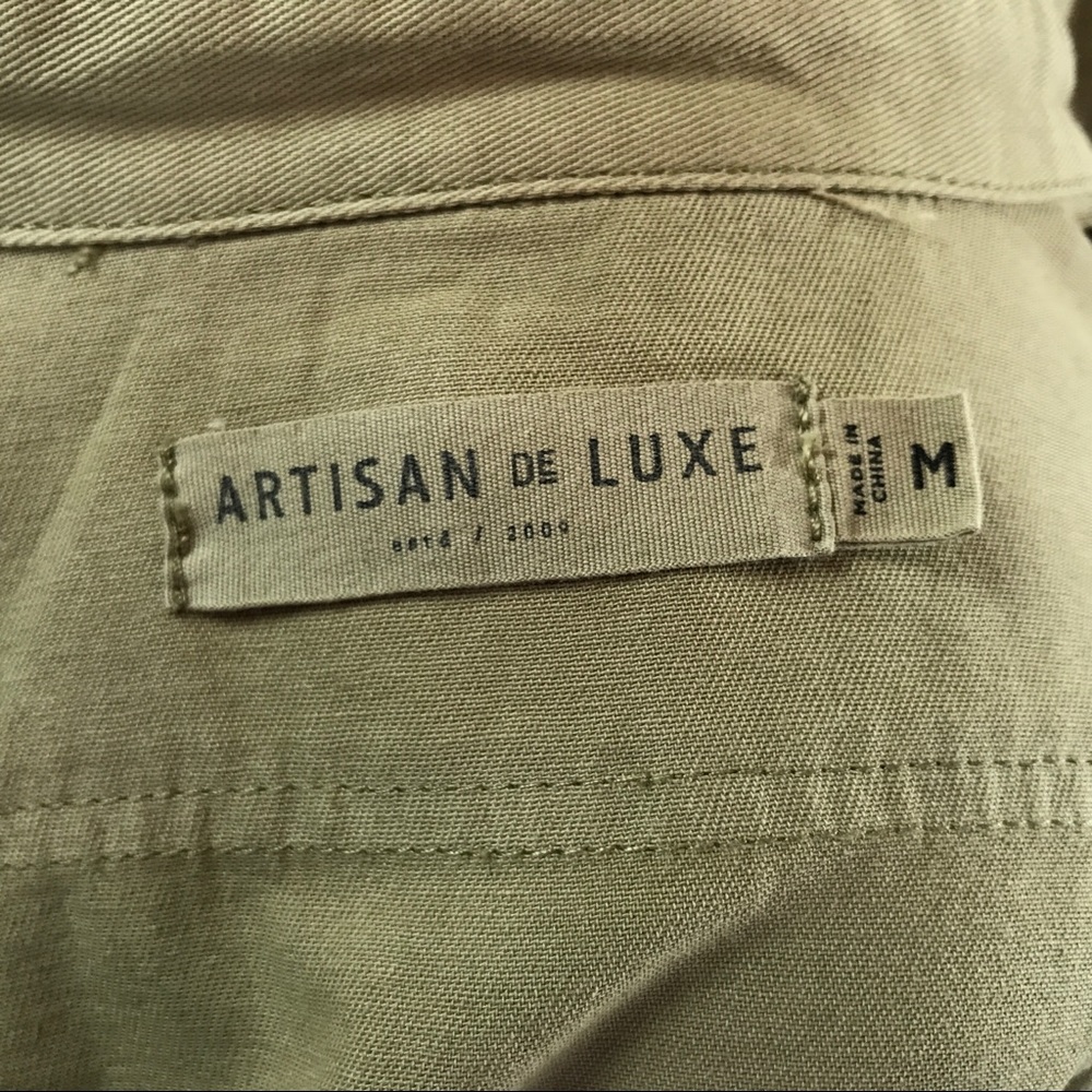 Artisan De Luxe Brown Embroidered Shirt Size M - Picture 7 of 7